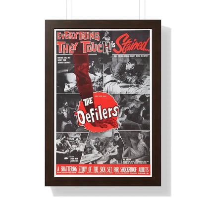 THE DEFILERS 1965 - Framed Movie Poster 16″ x 24″ Walnut - The Sticker Space