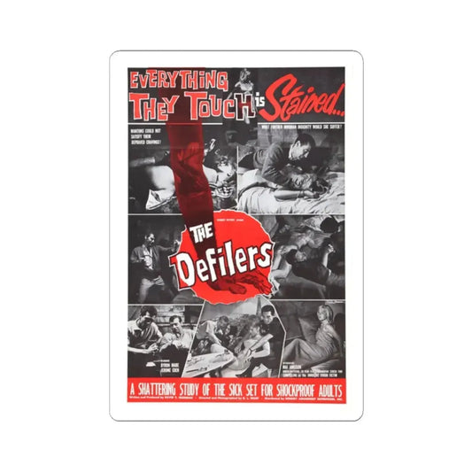 THE DEFILERS 1965 Movie Poster - STICKER Vinyl Kiss-Cut Decal 2 Inch White - The Sticker Space