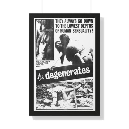 THE DEGENERATES 1967 - Framed Movie Poster-20" x 30"-The Sticker Space