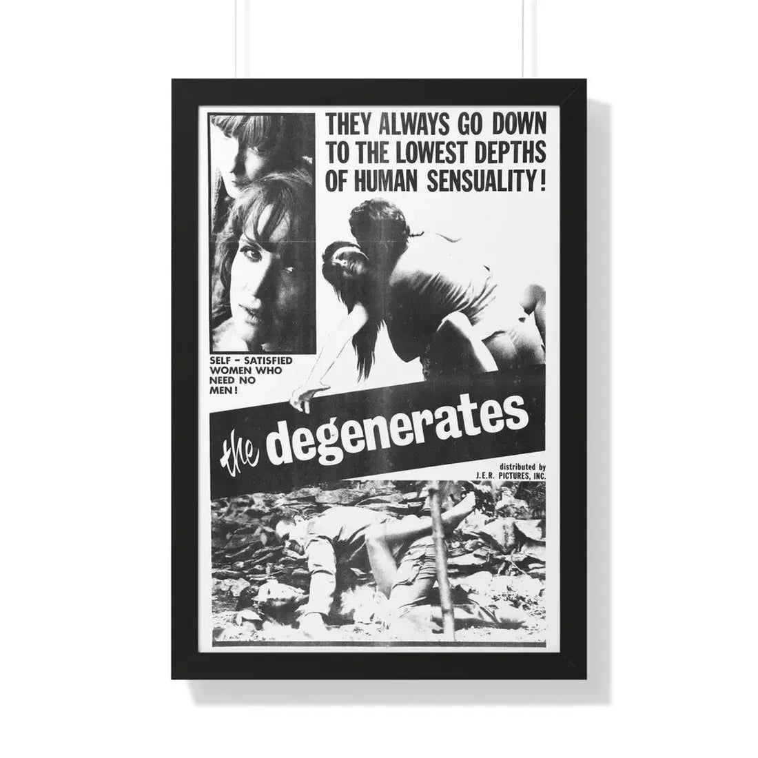 THE DEGENERATES 1967 - Framed Movie Poster 20" x 30" Black - The Sticker Space