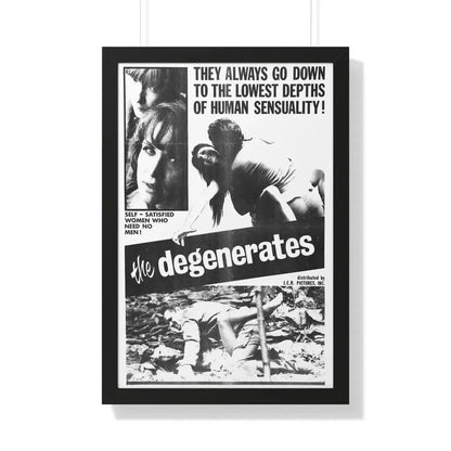 THE DEGENERATES 1967 - Framed Movie Poster 20" x 30" Black - The Sticker Space