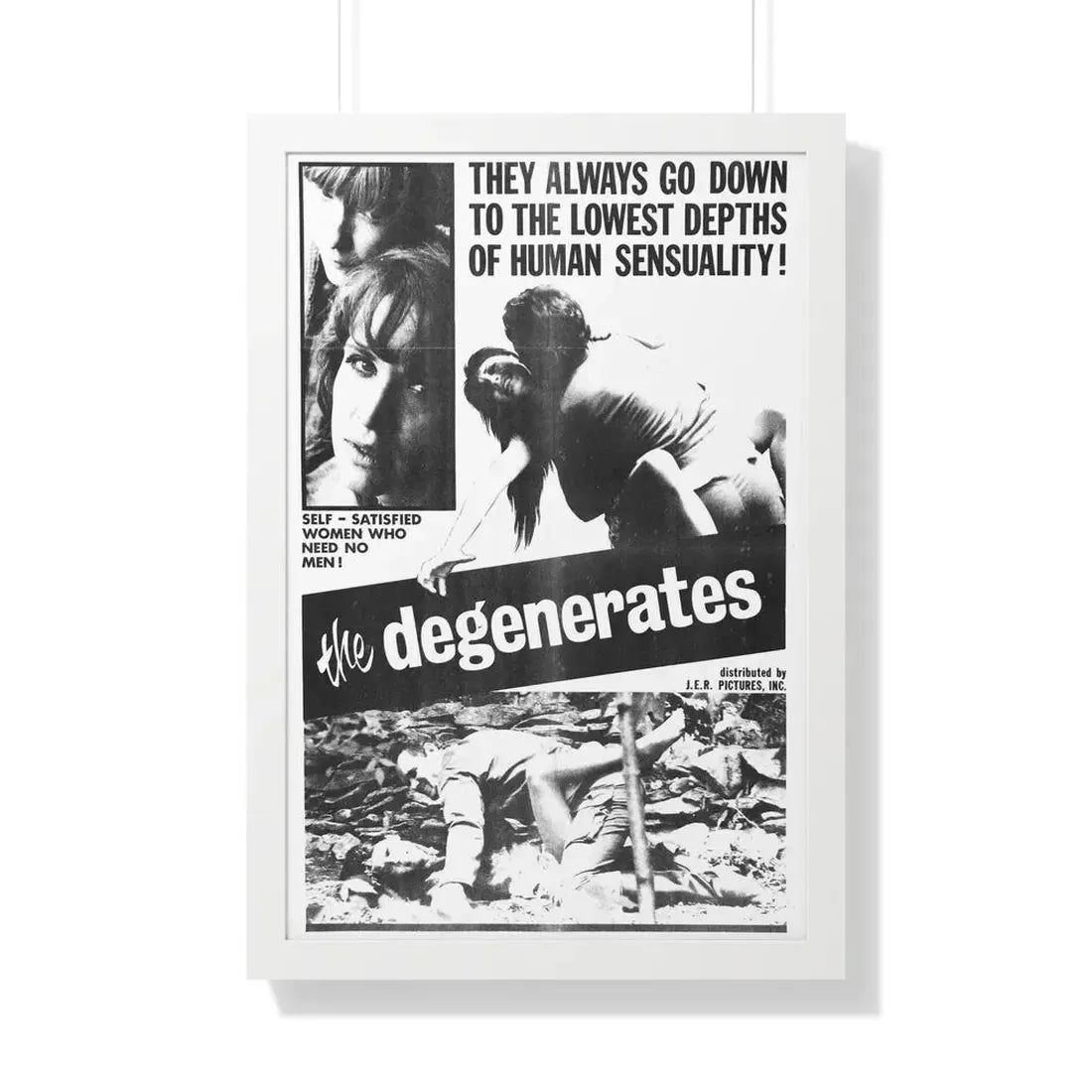THE DEGENERATES 1967 - Framed Movie Poster 20" x 30" White - The Sticker Space