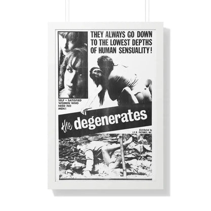 THE DEGENERATES 1967 - Framed Movie Poster 20" x 30" White - The Sticker Space
