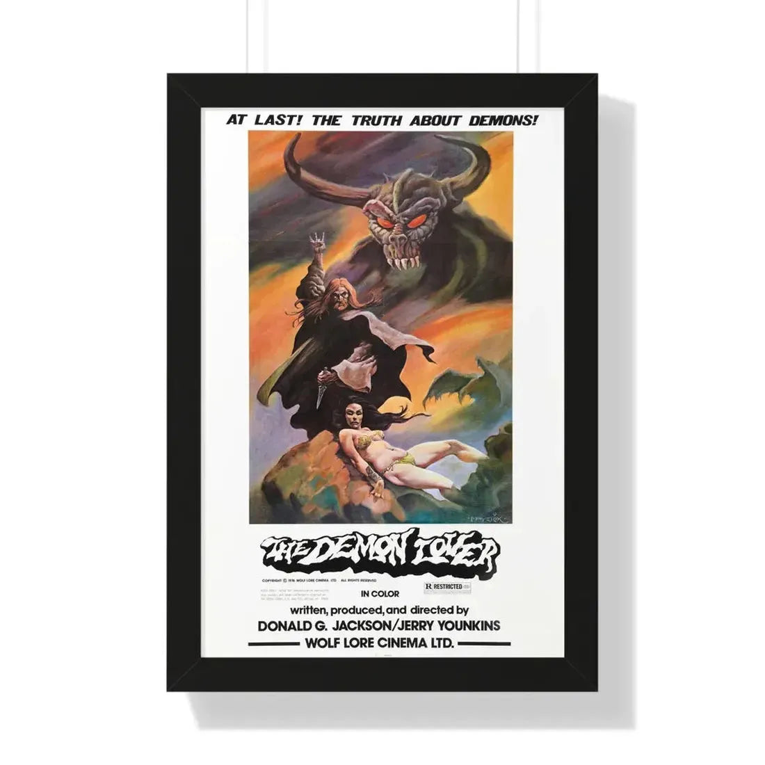 THE DEMON LOVER 1977 - Framed Movie Poster 16″ x 24″ Black - The Sticker Space