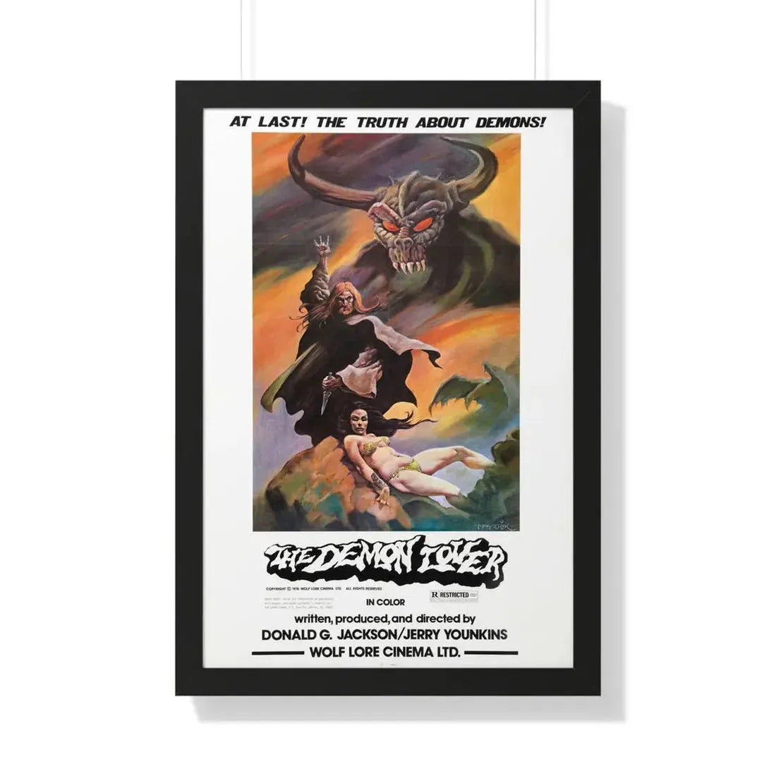 THE DEMON LOVER 1977 - Framed Movie Poster 20" x 30" Black - The Sticker Space