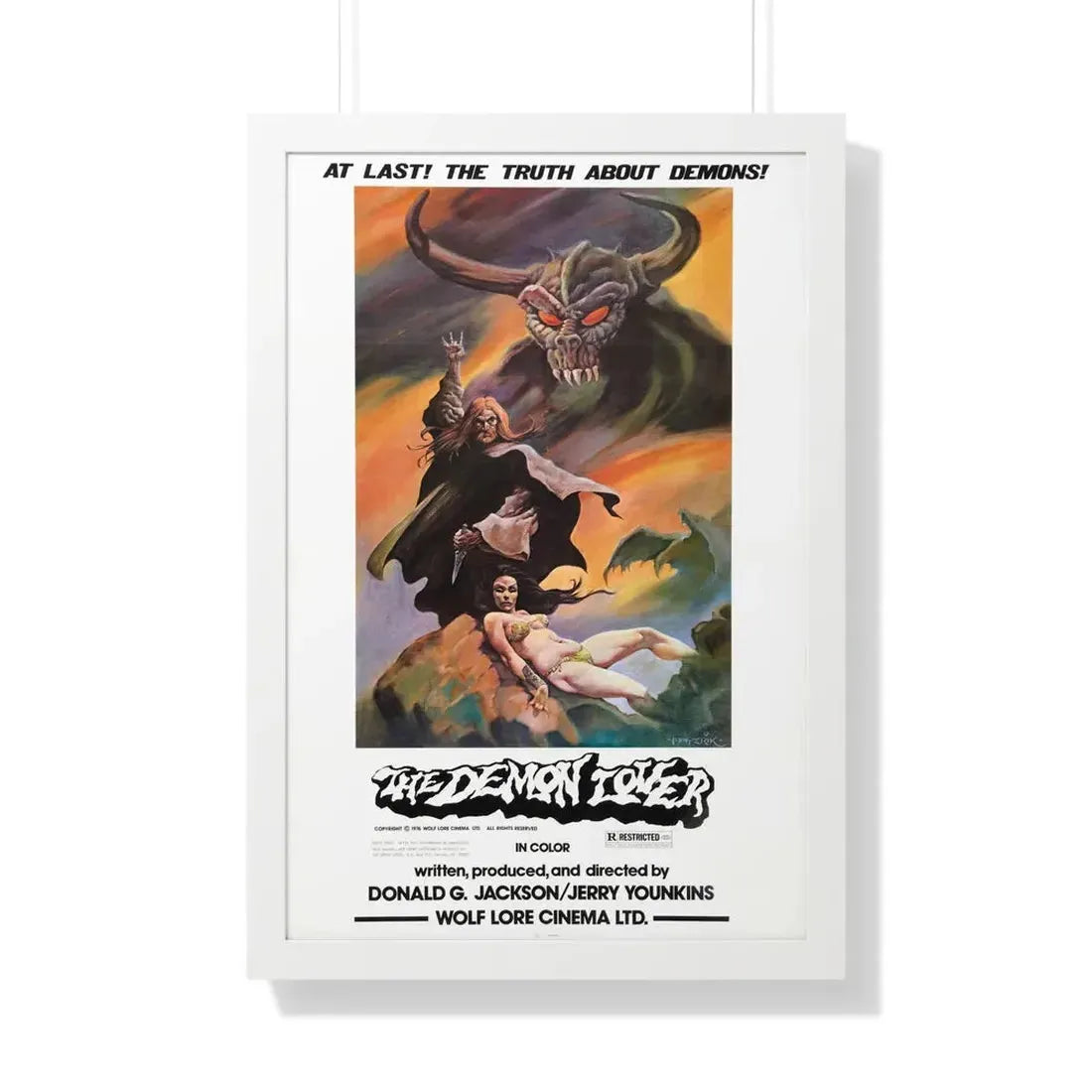 THE DEMON LOVER 1977 - Framed Movie Poster 20" x 30" White - The Sticker Space