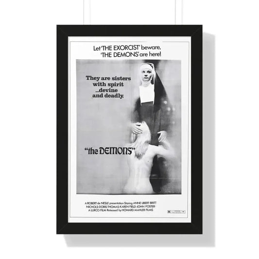 THE DEMONS 1985 - Framed Movie Poster 16″ x 24″ Black - The Sticker Space