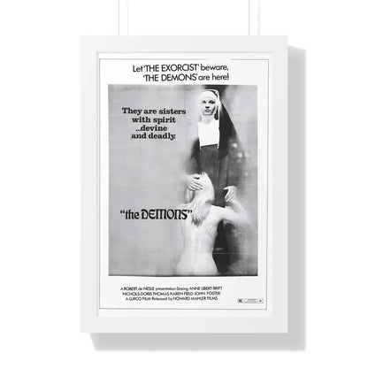 THE DEMONS 1985 - Framed Movie Poster 16″ x 24″ White - The Sticker Space