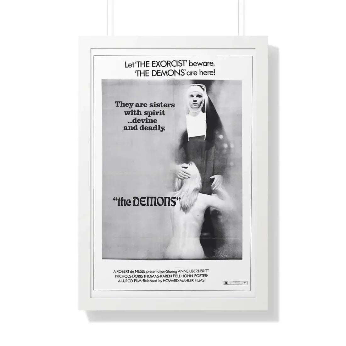 THE DEMONS 1985 - Framed Movie Poster 20" x 30" White - The Sticker Space