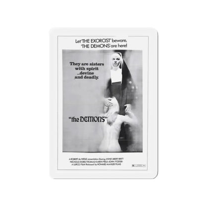 THE DEMONS 1985 Movie Poster - Refrigerator Magnet 2 Inch Die-Cut - The Sticker Space