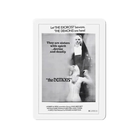 THE DEMONS 1985 Movie Poster - Refrigerator Magnet 2 Inch Die-Cut - The Sticker Space
