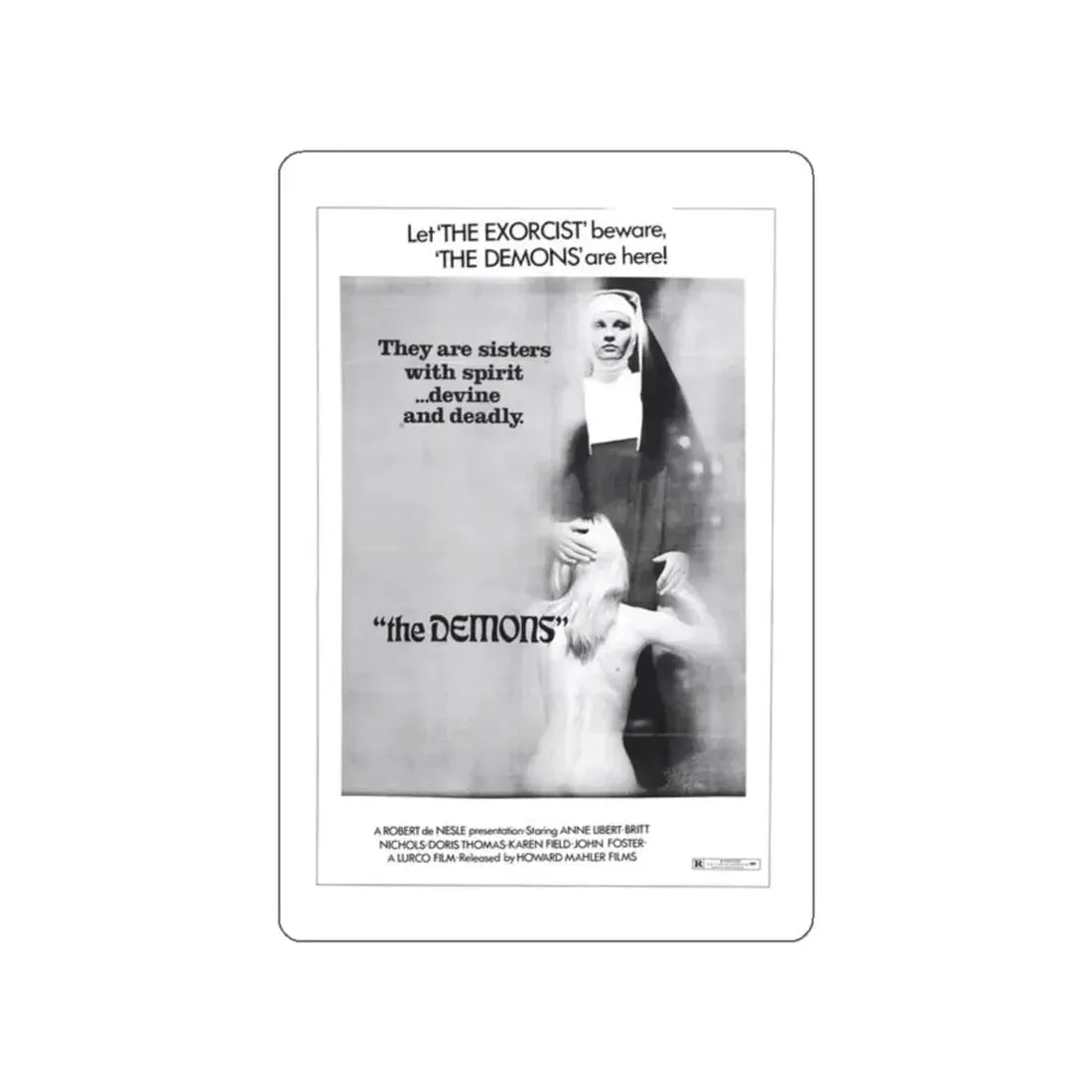 THE DEMONS 1985 Movie Poster STICKER Vinyl Die-Cut Decal 2 Inch - The Sticker Space