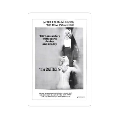 THE DEMONS 1985 Movie Poster - STICKER Vinyl Kiss-Cut Decal 2 Inch White - The Sticker Space