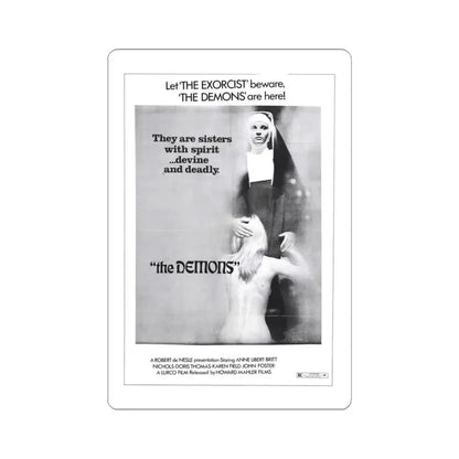 THE DEMONS 1985 Movie Poster - STICKER Vinyl Kiss-Cut Decal 3 Inch White - The Sticker Space