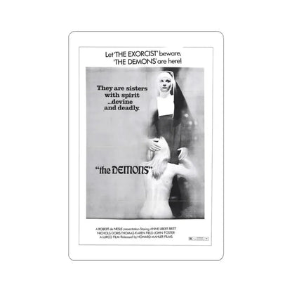 THE DEMONS 1985 Movie Poster - STICKER Vinyl Kiss-Cut Decal 4 Inch White - The Sticker Space
