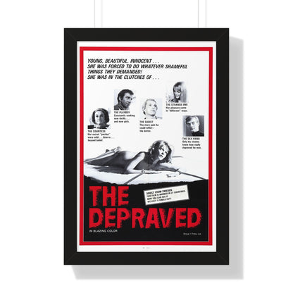 THE DEPRAVED (EXPOSED) 1971 - Framed Movie Poster-16″ x 24″-The Sticker Space