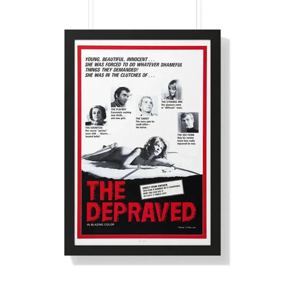 THE DEPRAVED (EXPOSED) 1971 - Framed Movie Poster 20" x 30" Black - The Sticker Space
