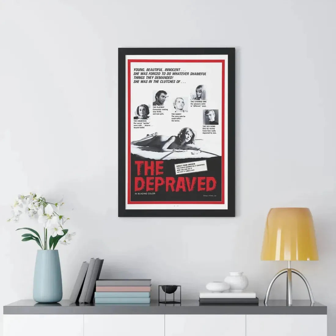 THE DEPRAVED (EXPOSED) 1971 - Framed Movie Poster - The Sticker Space