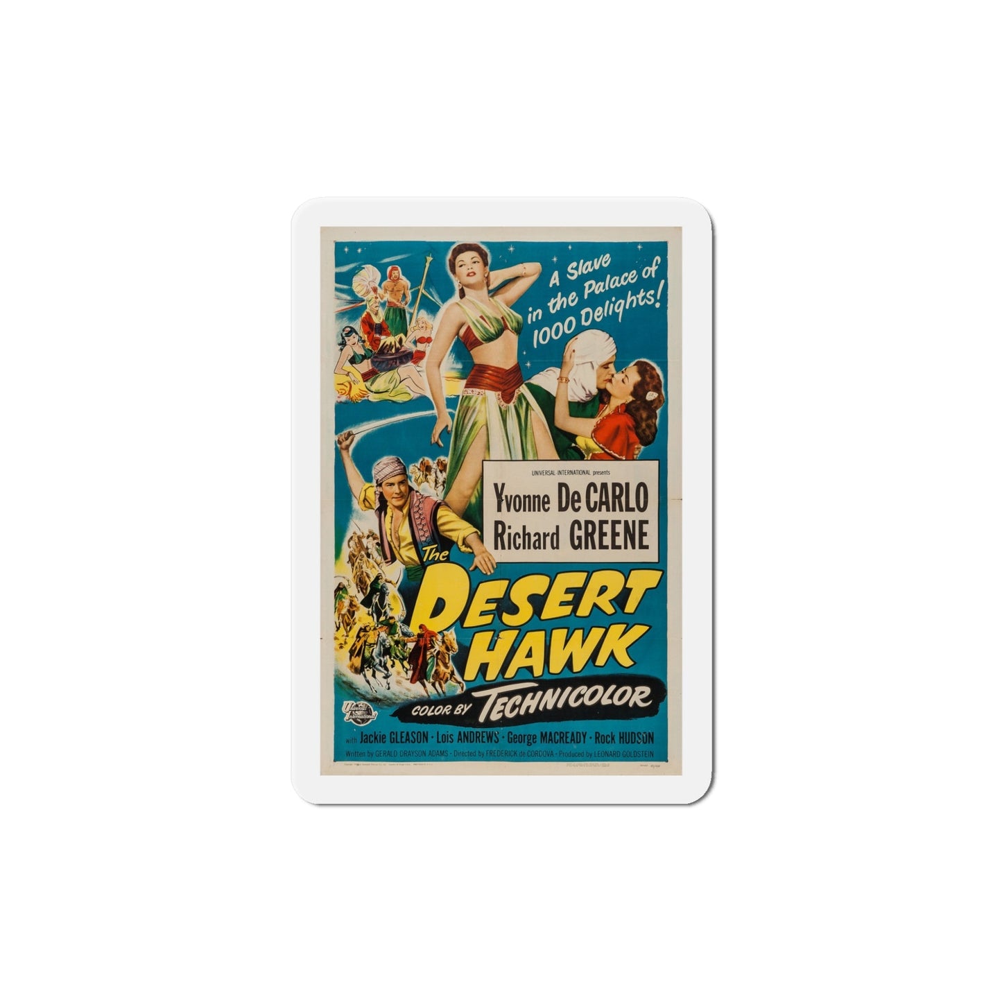 The Desert Hawk 1950 Movie Poster Die-Cut Magnet-5 Inch-The Sticker Space