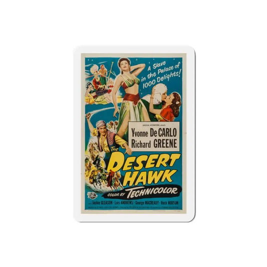 The Desert Hawk 1950 Movie Poster Refrigerator Magnet 2 Inch - The Sticker Space