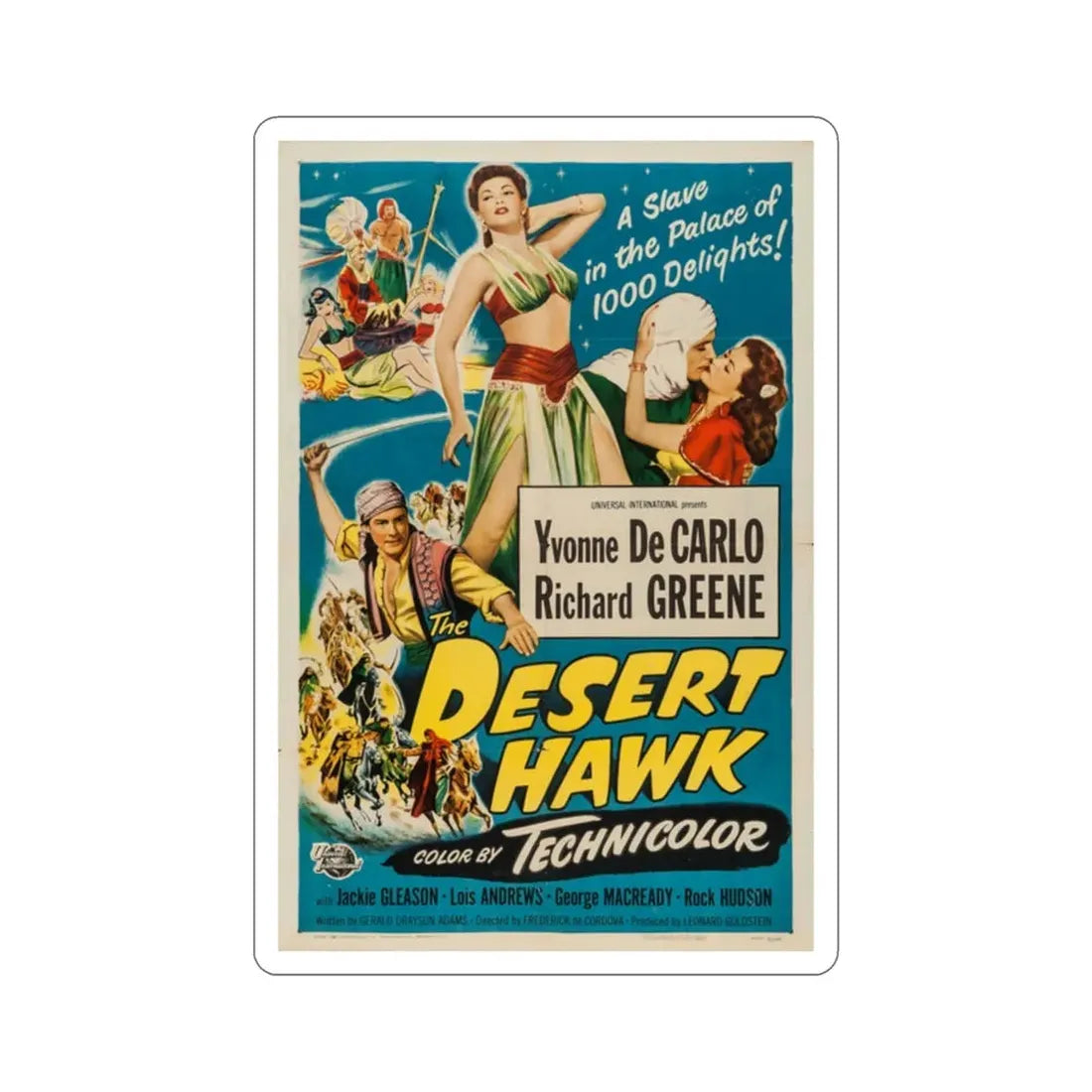 The Desert Hawk 1950 Movie Poster STICKER Vinyl Die-Cut Decal 2 Inch - The Sticker Space