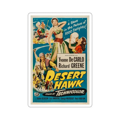 The Desert Hawk 1950 Movie Poster STICKER Vinyl Die-Cut Decal 4 Inch - The Sticker Space