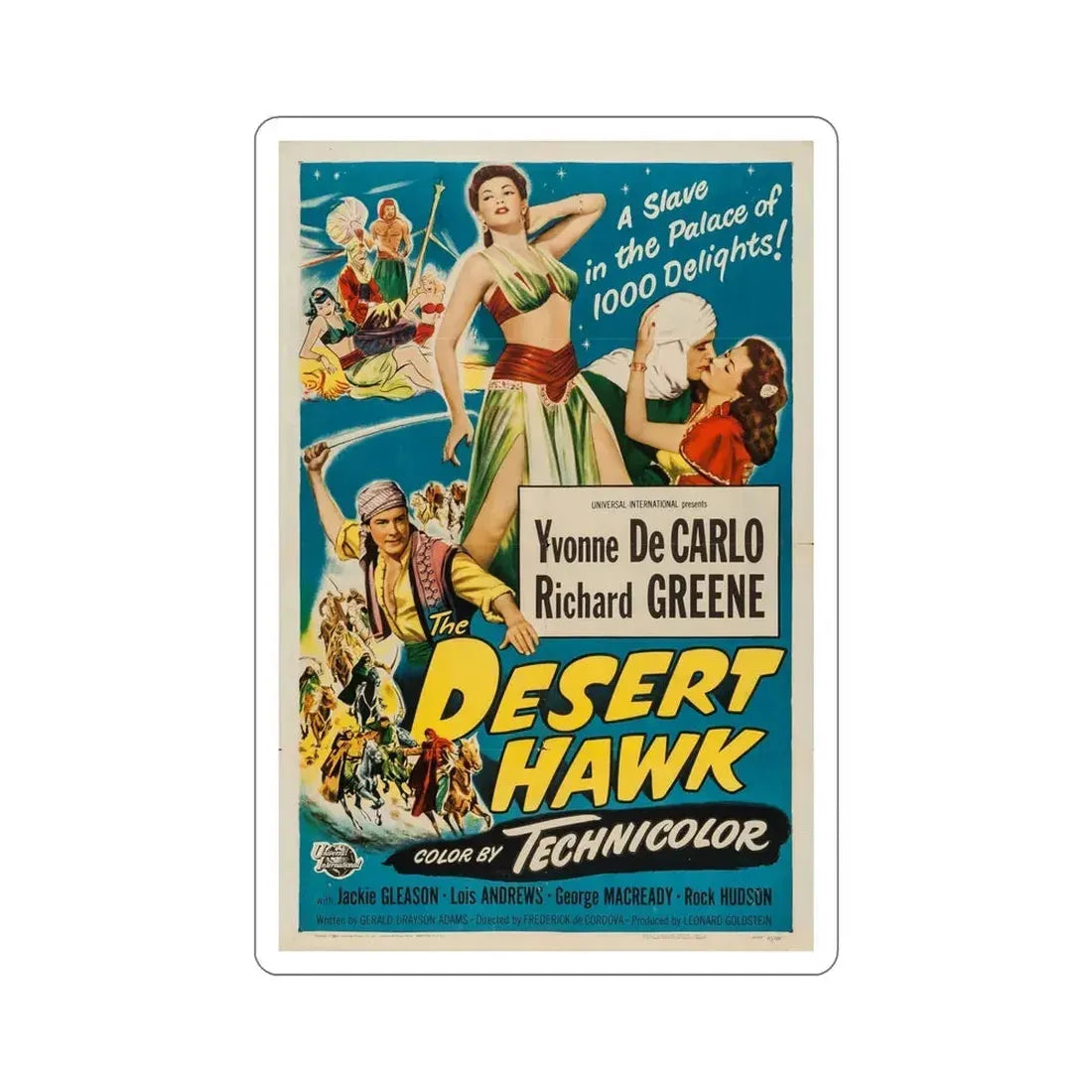 The Desert Hawk 1950 Movie Poster STICKER Vinyl Die-Cut Decal 5 Inch - The Sticker Space