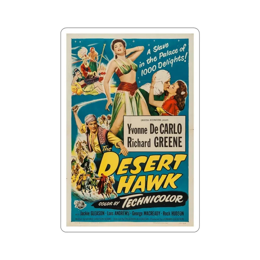 The Desert Hawk 1950 Movie Poster STICKER Vinyl Die-Cut Decal 6 Inch - The Sticker Space