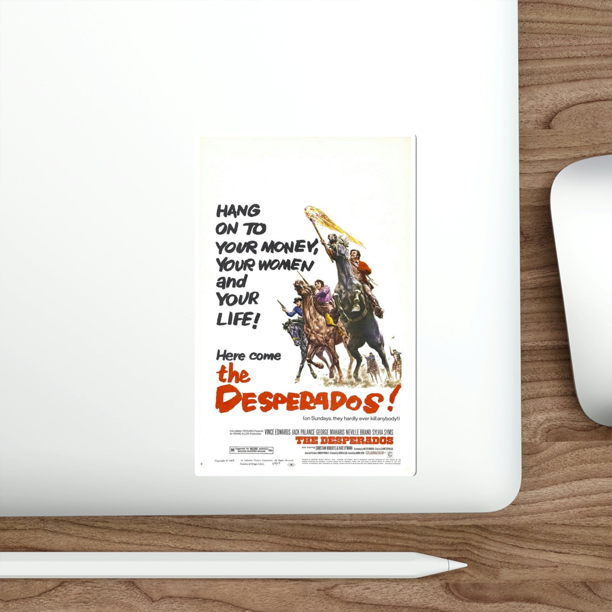 The Desperados 1969 Movie Poster STICKER Vinyl Die-Cut Decal-The Sticker Space