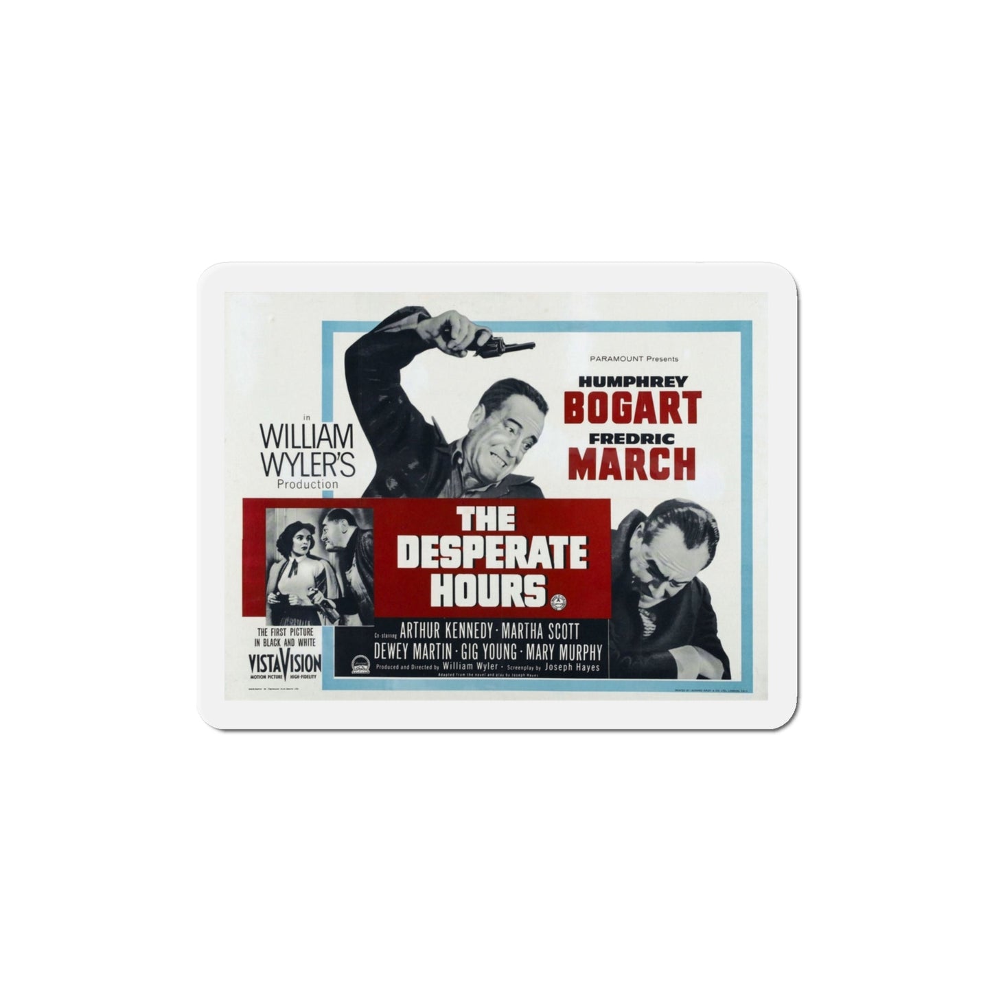 The Desperate Hours 1955 Movie Poster Die-Cut Magnet-4 Inch-The Sticker Space