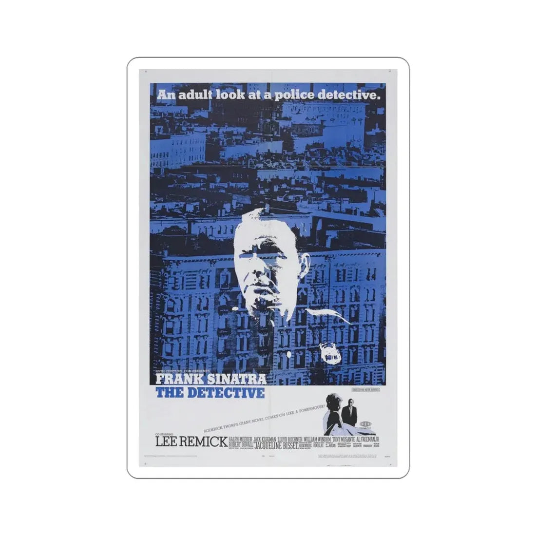 The Detective 1968 Movie Poster STICKER Vinyl Die-Cut Decal 4 Inch - The Sticker Space