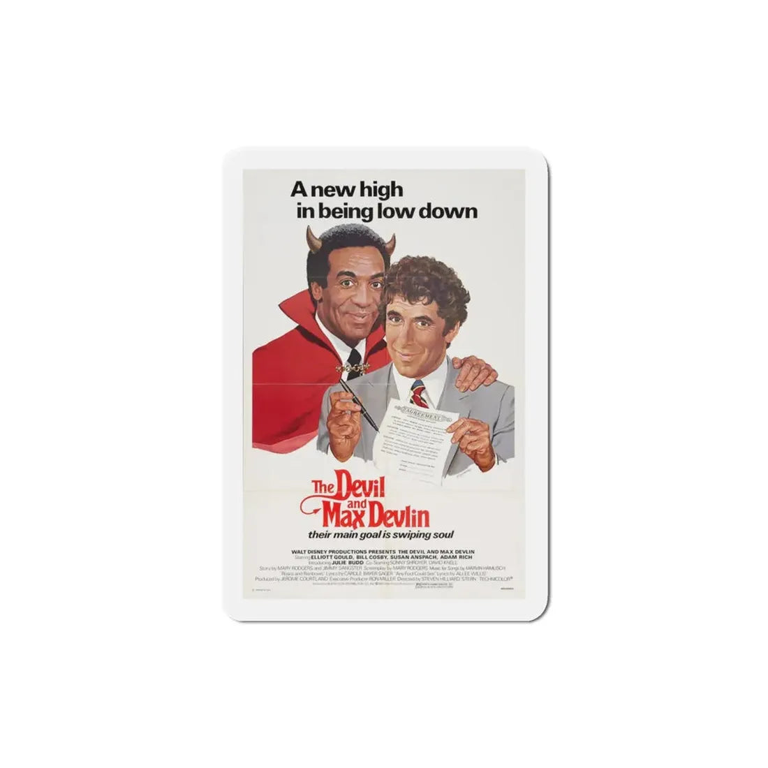The Devil and Max Devlin 1981 Movie Poster Refrigerator Magnet 3 Inch - The Sticker Space