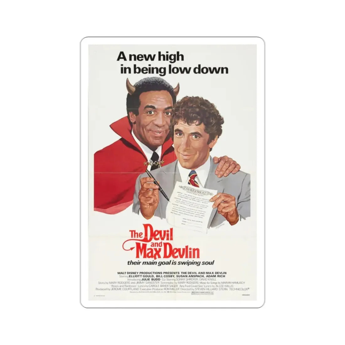 The Devil and Max Devlin 1981 Movie Poster STICKER Vinyl Die-Cut Decal 2 Inch - The Sticker Space