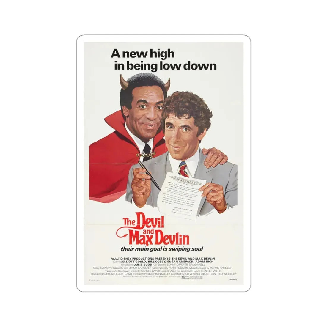 The Devil and Max Devlin 1981 Movie Poster STICKER Vinyl Die-Cut Decal 3 Inch - The Sticker Space
