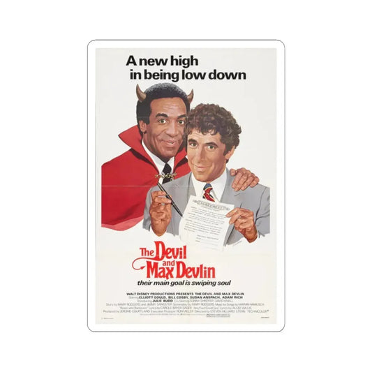 The Devil and Max Devlin 1981 Movie Poster - STICKER Vinyl Kiss-Cut Decal 2 Inch White - The Sticker Space