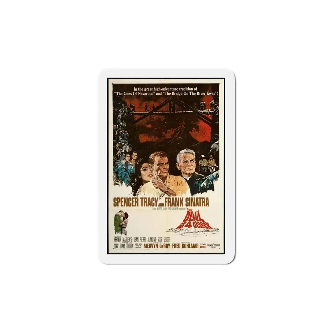 The Devil at 4 O'Clock 1961 Movie Poster Refrigerator Magnet 6 Inch - The Sticker Space