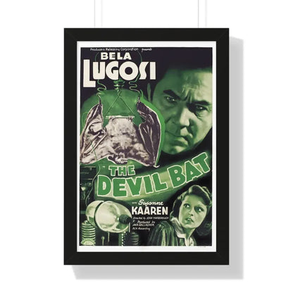 THE DEVIL BAT 1940 - Framed Movie Poster 16″ x 24″ Black - The Sticker Space