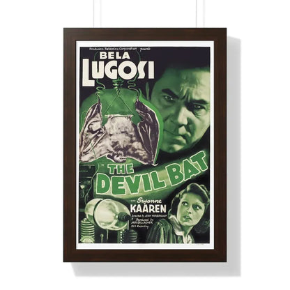 THE DEVIL BAT 1940 - Framed Movie Poster 16″ x 24″ Walnut - The Sticker Space