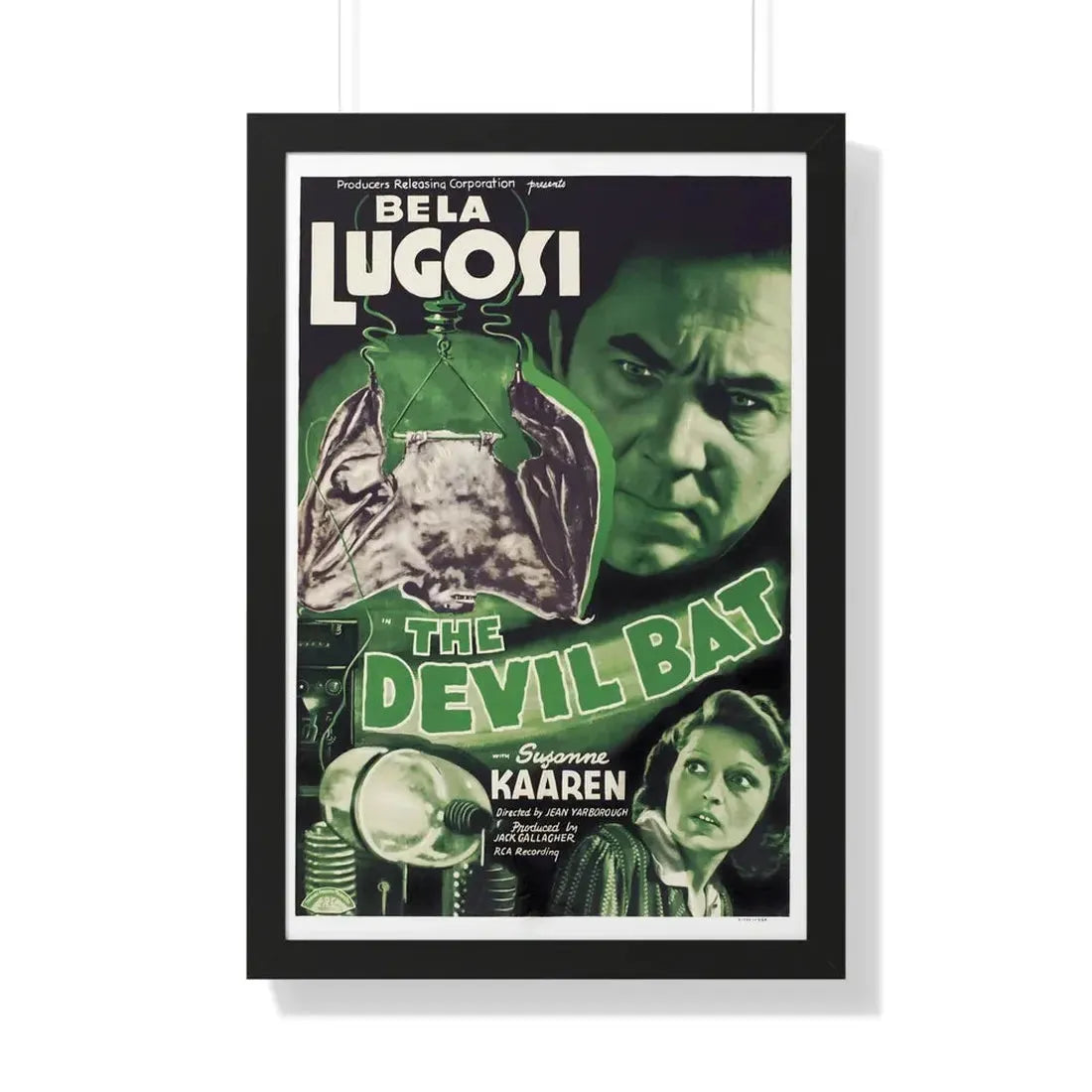 THE DEVIL BAT 1940 - Framed Movie Poster 20" x 30" Black - The Sticker Space