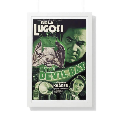 THE DEVIL BAT 1940 - Framed Movie Poster 20" x 30" White - The Sticker Space