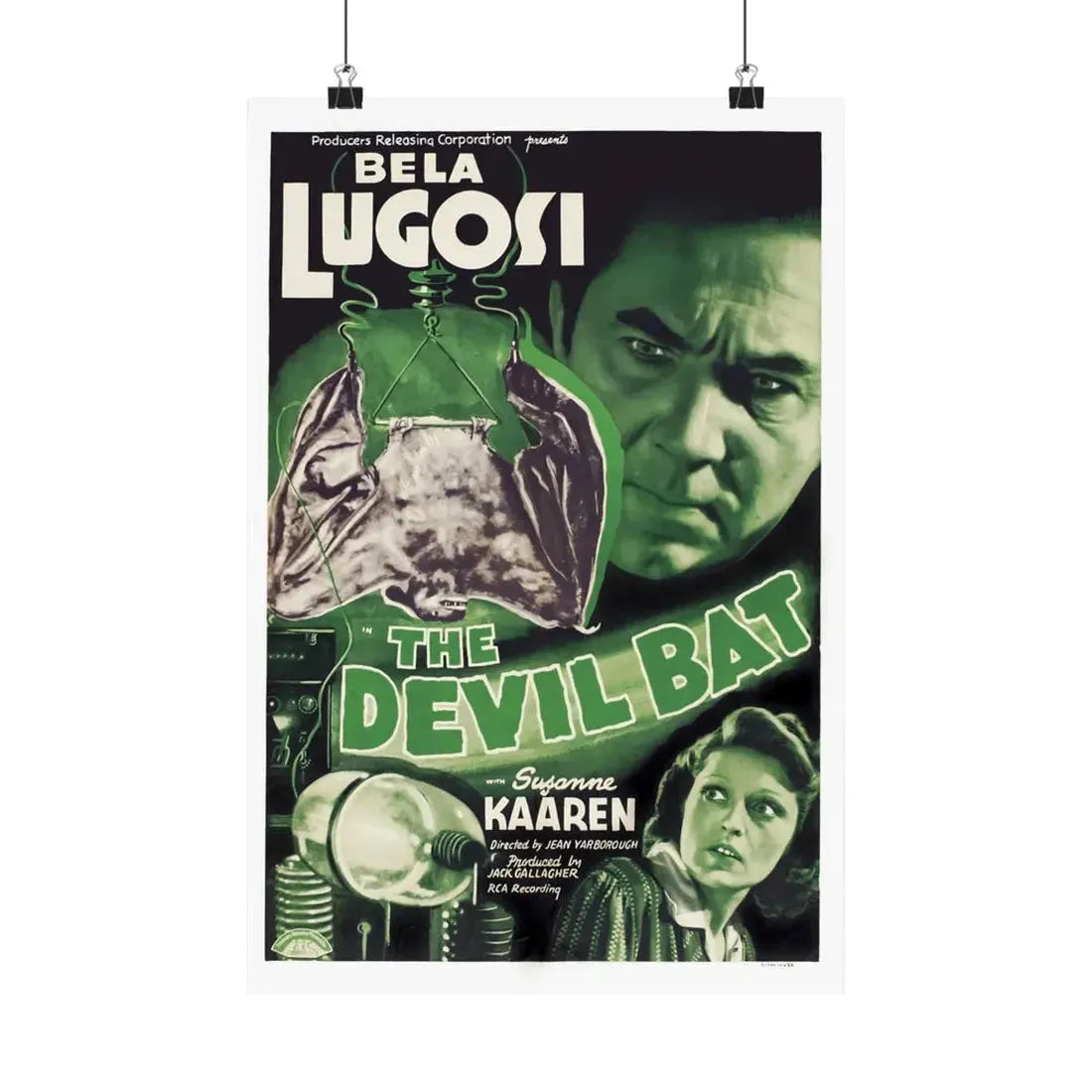 THE DEVIL BAT 1940 - Paper Movie Poster 12″ x 18″ Matte - The Sticker Space