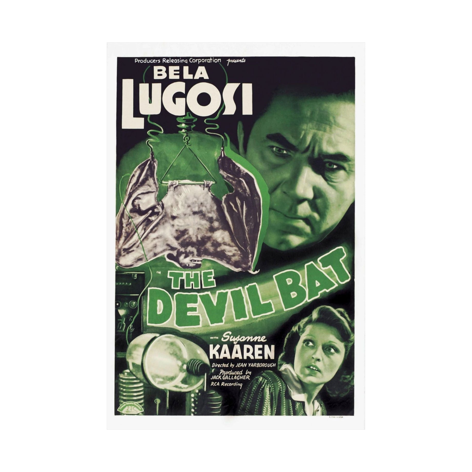 THE DEVIL BAT 1940 - Paper Movie Poster-The Sticker Space