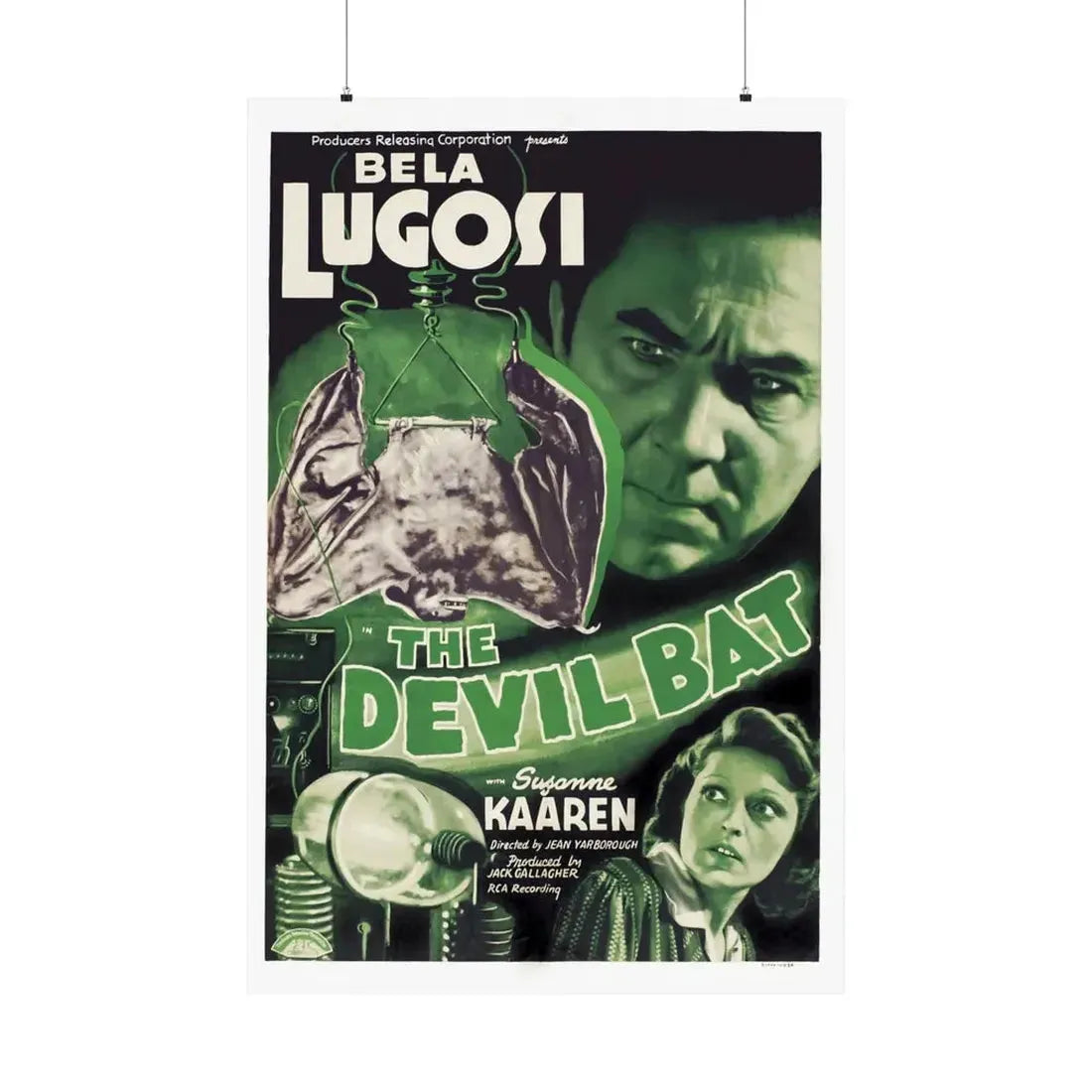 THE DEVIL BAT 1940 - Paper Movie Poster 36" x 54" Matte - The Sticker Space