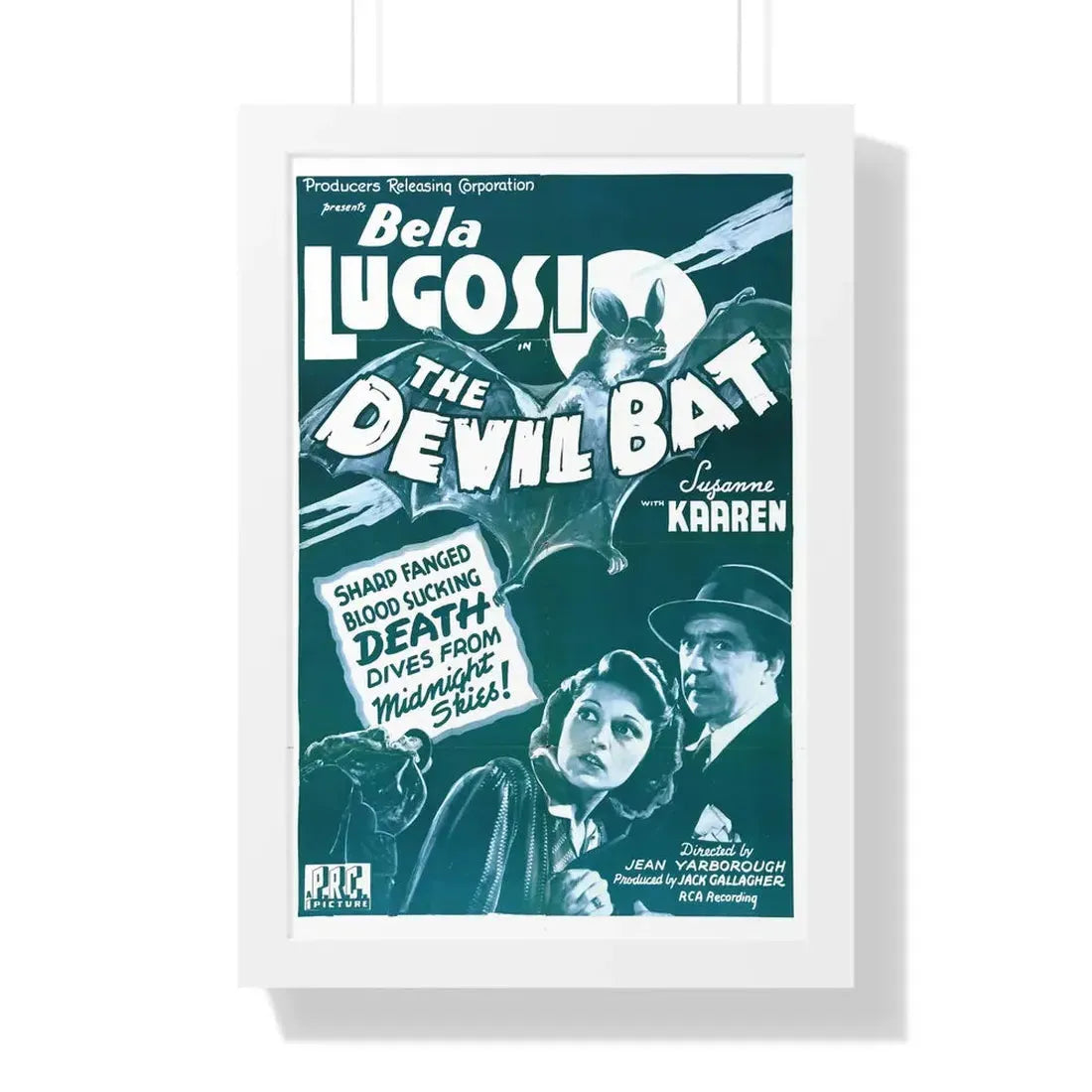 THE DEVIL BAT (2) 1940 - Framed Movie Poster 16″ x 24″ White - The Sticker Space