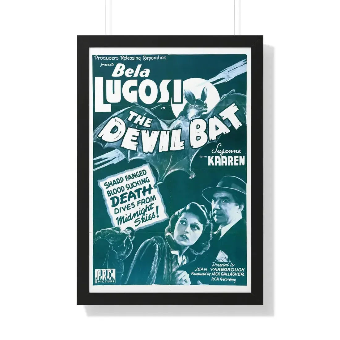 THE DEVIL BAT (2) 1940 - Framed Movie Poster 20" x 30" Black - The Sticker Space