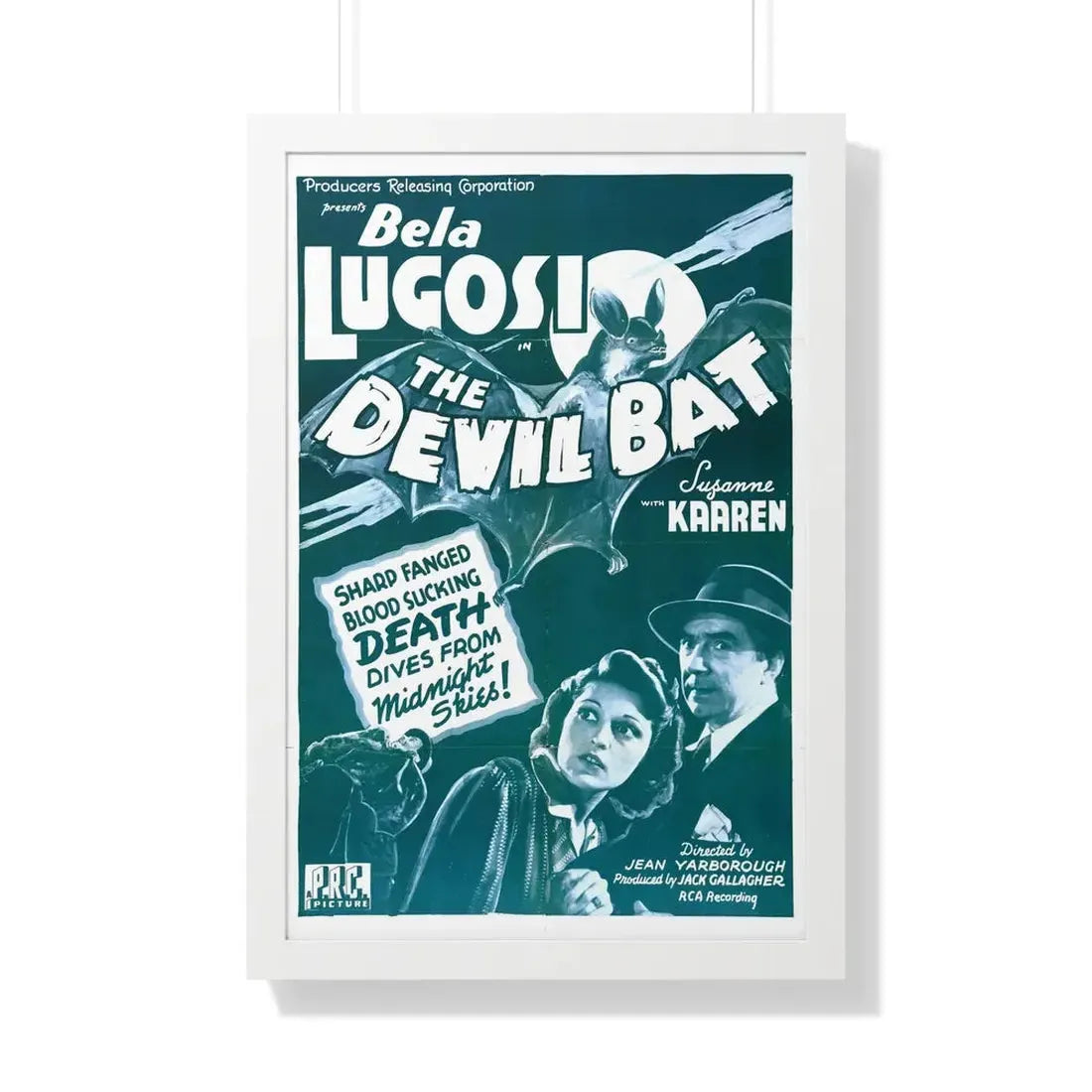 THE DEVIL BAT (2) 1940 - Framed Movie Poster 20" x 30" White - The Sticker Space