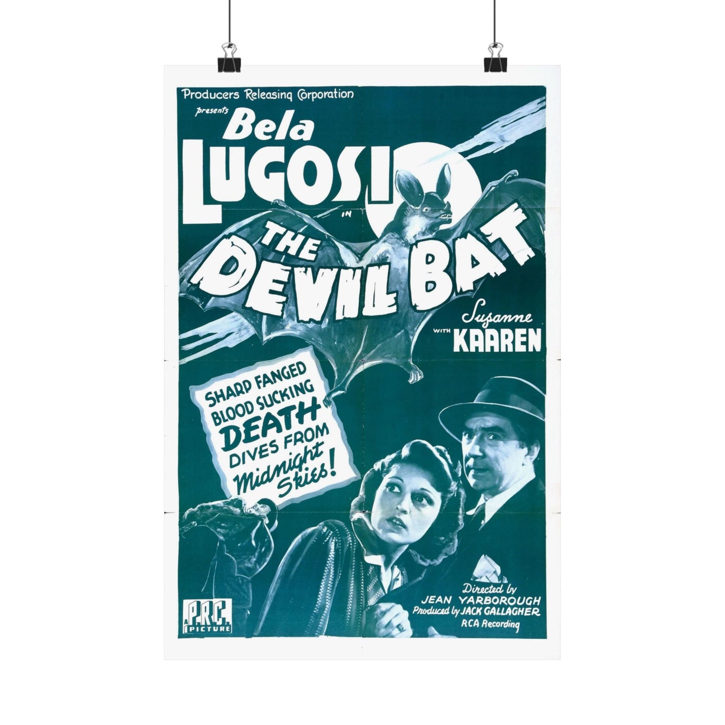 THE DEVIL BAT (2) 1940 - Paper Movie Poster-12″ x 18″-The Sticker Space