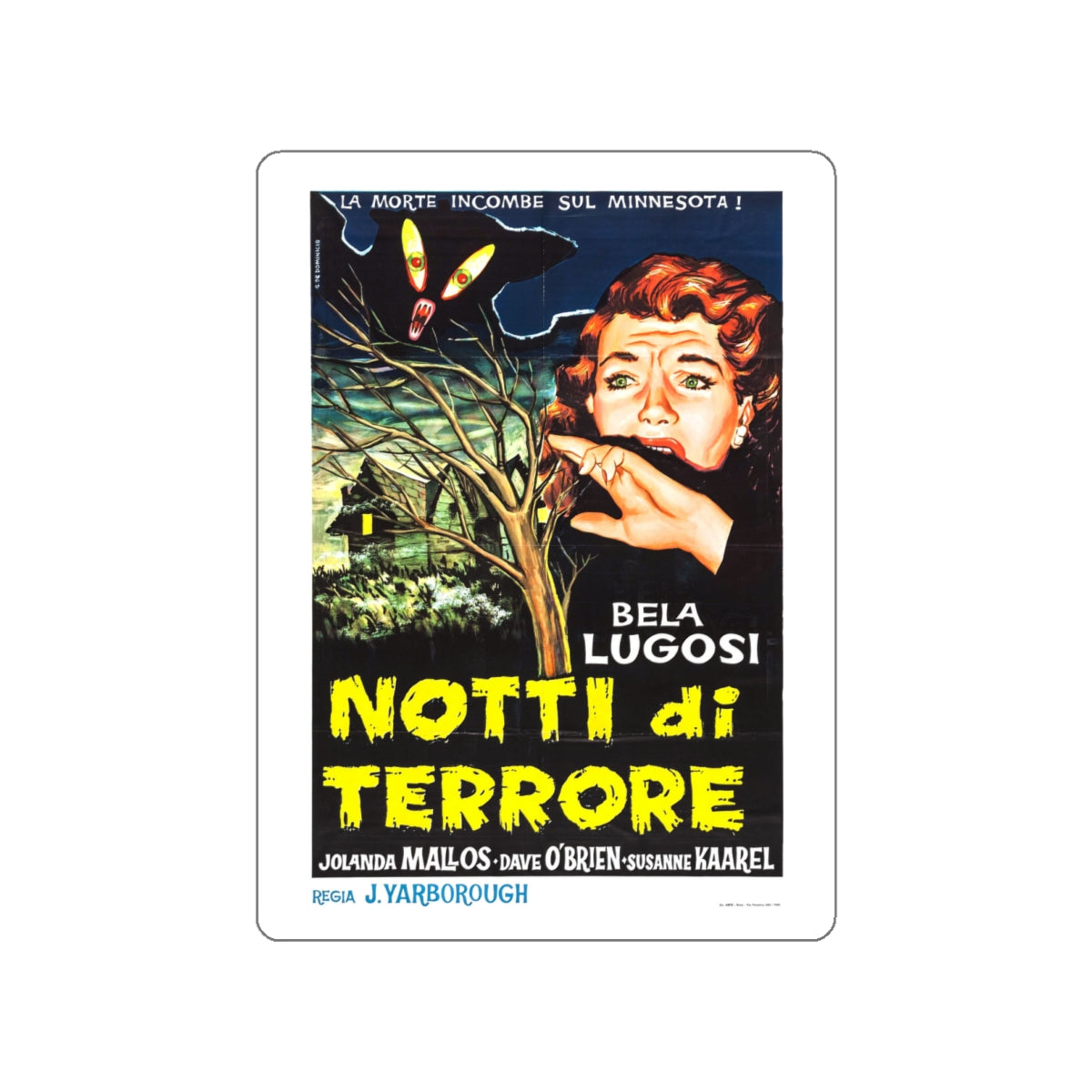 THE DEVIL BAT (ITALIAN) 1940 Movie Poster STICKER Vinyl Die-Cut Decal-White-The Sticker Space