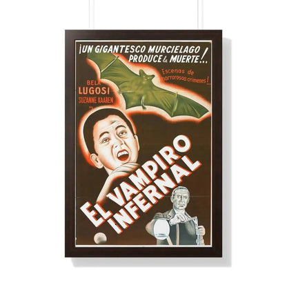 THE DEVIL BAT (SPANISH) 1940 - Framed Movie Poster 20" x 30" Walnut - The Sticker Space