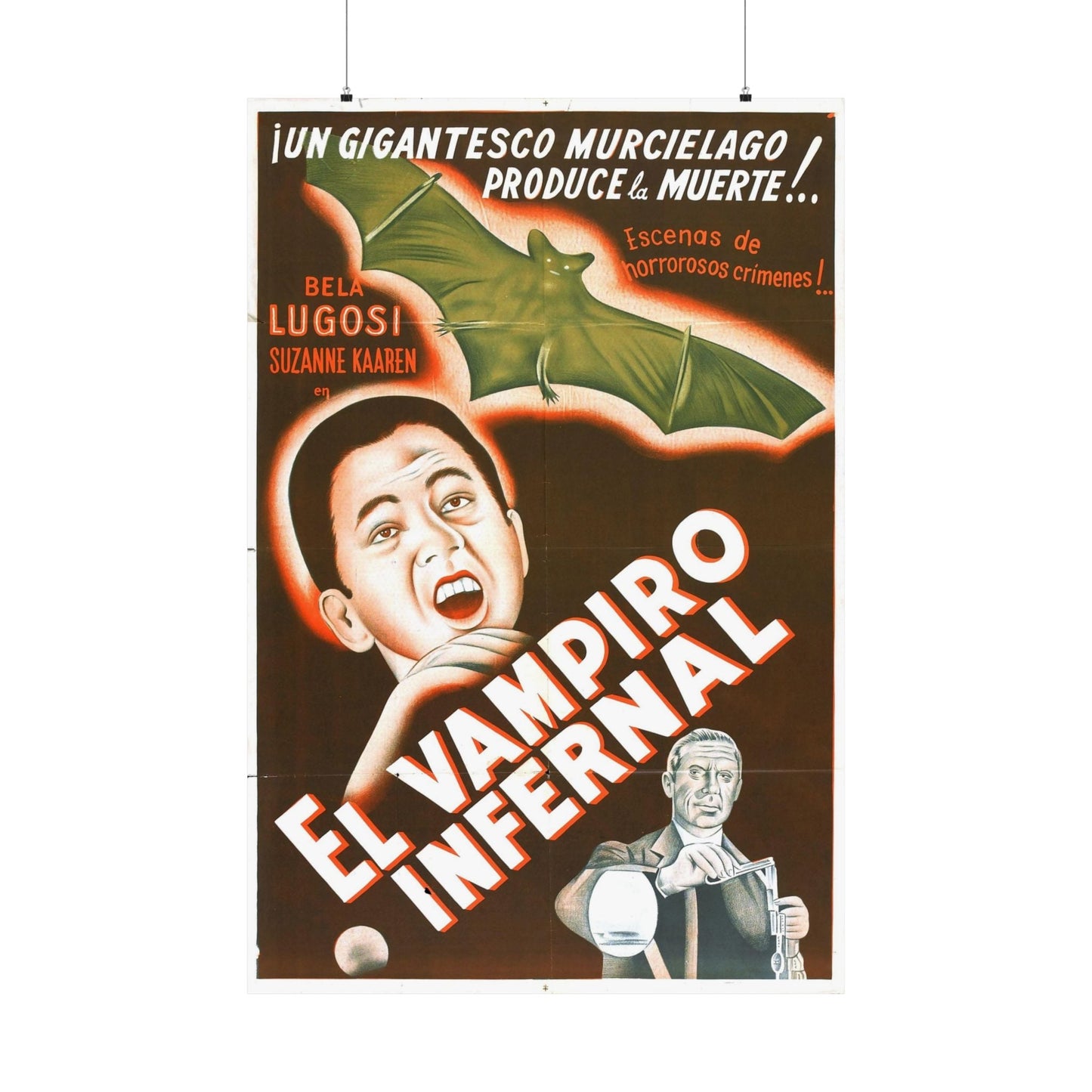 THE DEVIL BAT (SPANISH) 1940 - Paper Movie Poster-36" x 54"-The Sticker Space